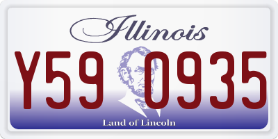 IL license plate Y590935
