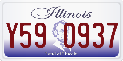 IL license plate Y590937