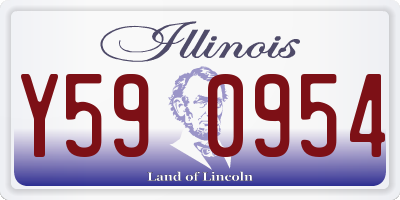 IL license plate Y590954
