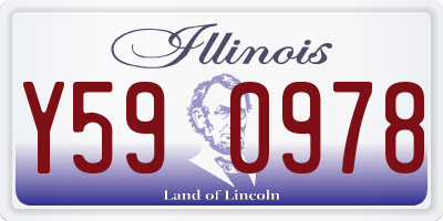 IL license plate Y590978