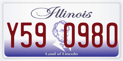 IL license plate Y590980