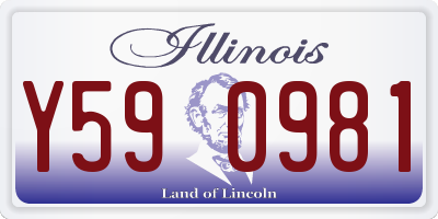IL license plate Y590981