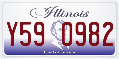 IL license plate Y590982