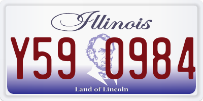 IL license plate Y590984