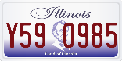 IL license plate Y590985