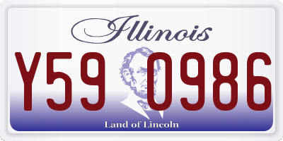 IL license plate Y590986