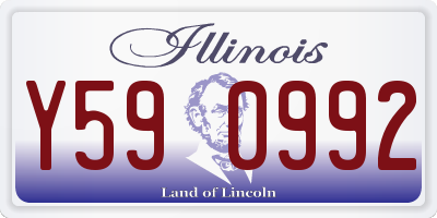 IL license plate Y590992