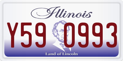 IL license plate Y590993