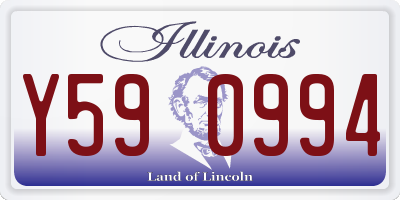 IL license plate Y590994
