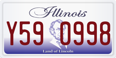 IL license plate Y590998