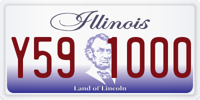 IL license plate Y591000