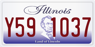 IL license plate Y591037