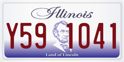 IL license plate Y591041