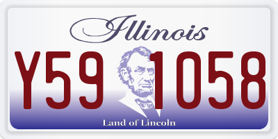 IL license plate Y591058