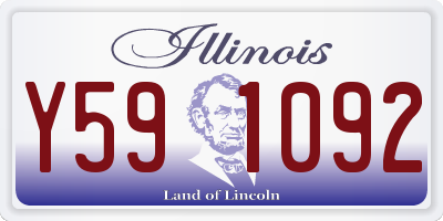 IL license plate Y591092
