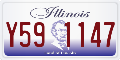 IL license plate Y591147