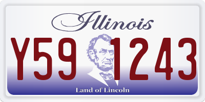 IL license plate Y591243