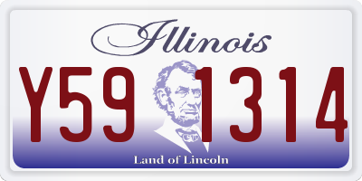 IL license plate Y591314