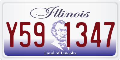 IL license plate Y591347