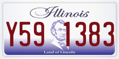 IL license plate Y591383