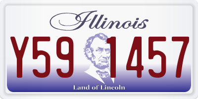 IL license plate Y591457