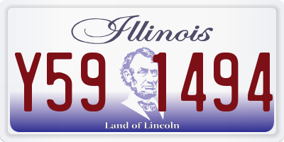 IL license plate Y591494