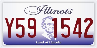 IL license plate Y591542