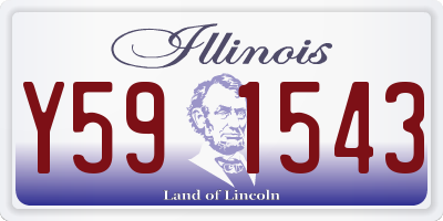 IL license plate Y591543