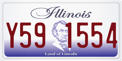 IL license plate Y591554