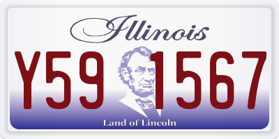 IL license plate Y591567