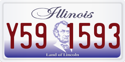 IL license plate Y591593