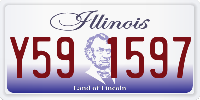 IL license plate Y591597