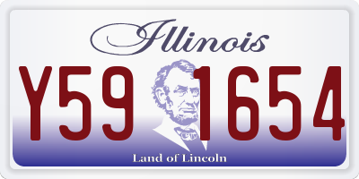 IL license plate Y591654