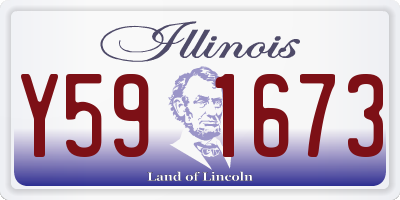 IL license plate Y591673