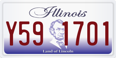 IL license plate Y591701