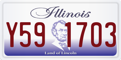 IL license plate Y591703