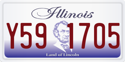 IL license plate Y591705