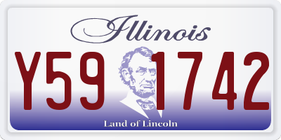 IL license plate Y591742