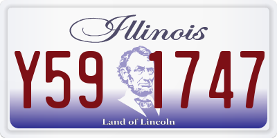IL license plate Y591747
