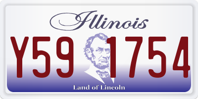 IL license plate Y591754
