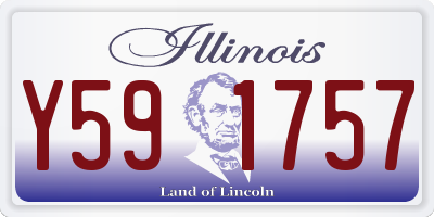 IL license plate Y591757