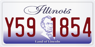 IL license plate Y591854