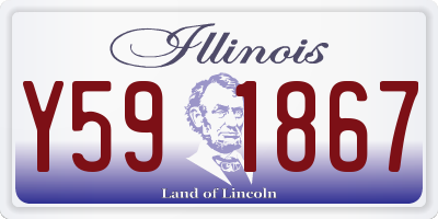 IL license plate Y591867