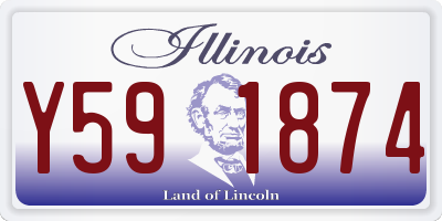 IL license plate Y591874