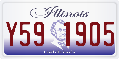 IL license plate Y591905