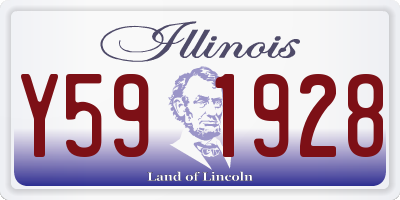 IL license plate Y591928