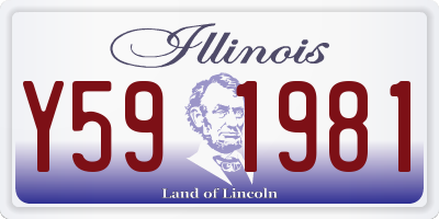 IL license plate Y591981
