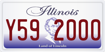 IL license plate Y592000