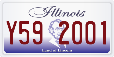 IL license plate Y592001