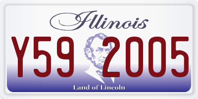 IL license plate Y592005